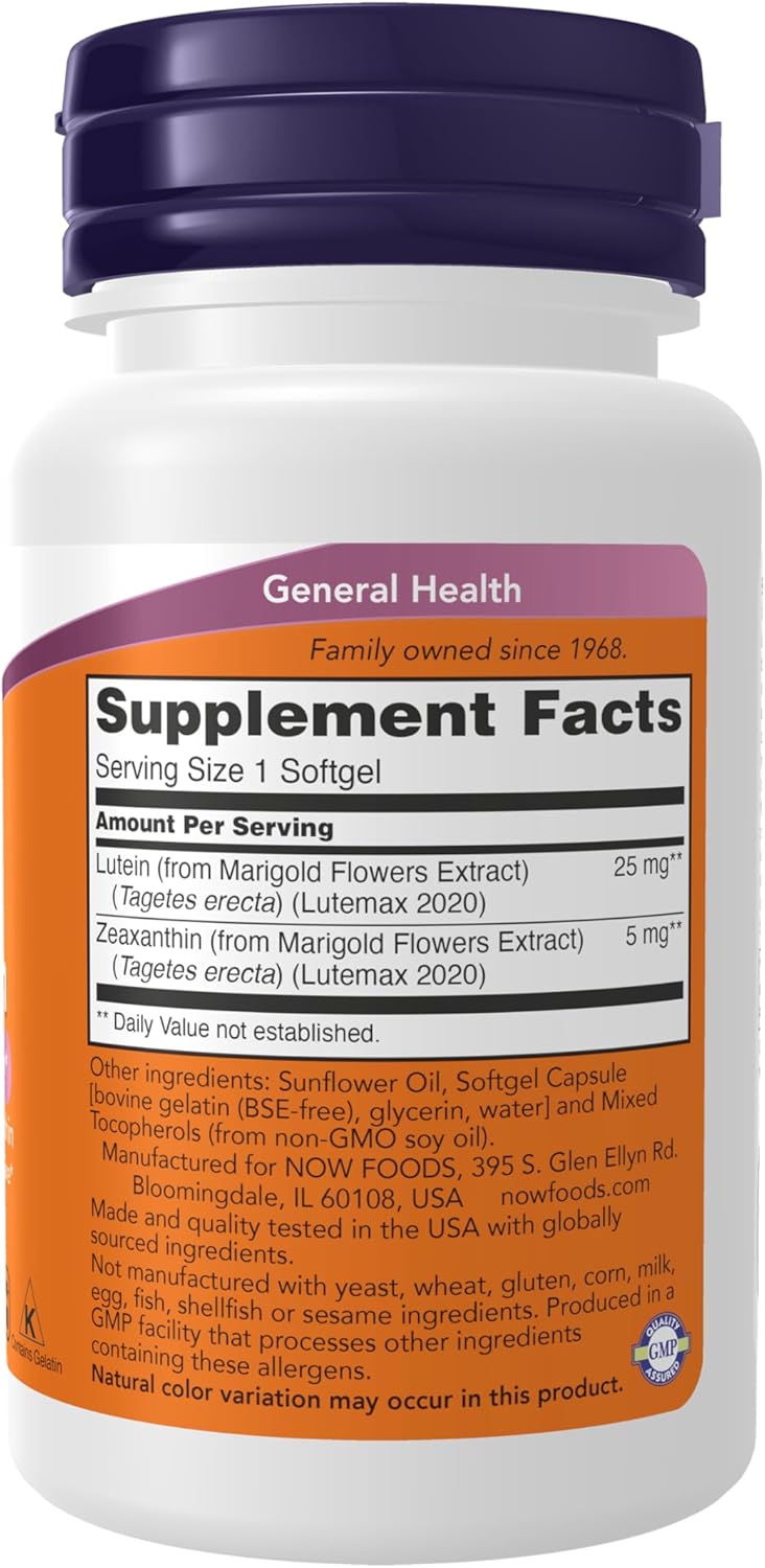 Lutein & Zeaxanthin with 25 mg Lutein and 5 mg Zeaxanthin, 60 Softgels