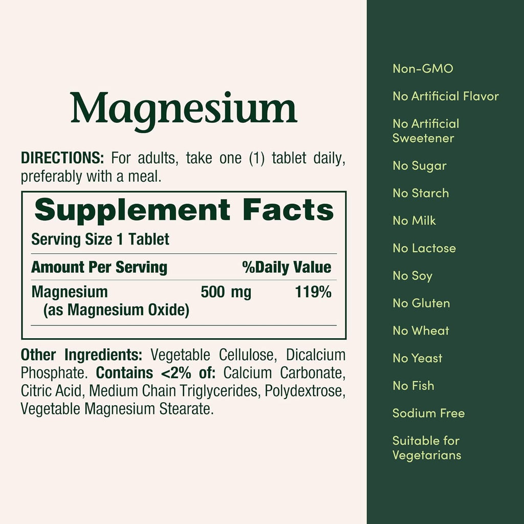Nature's Bounty Magnesium Supplement