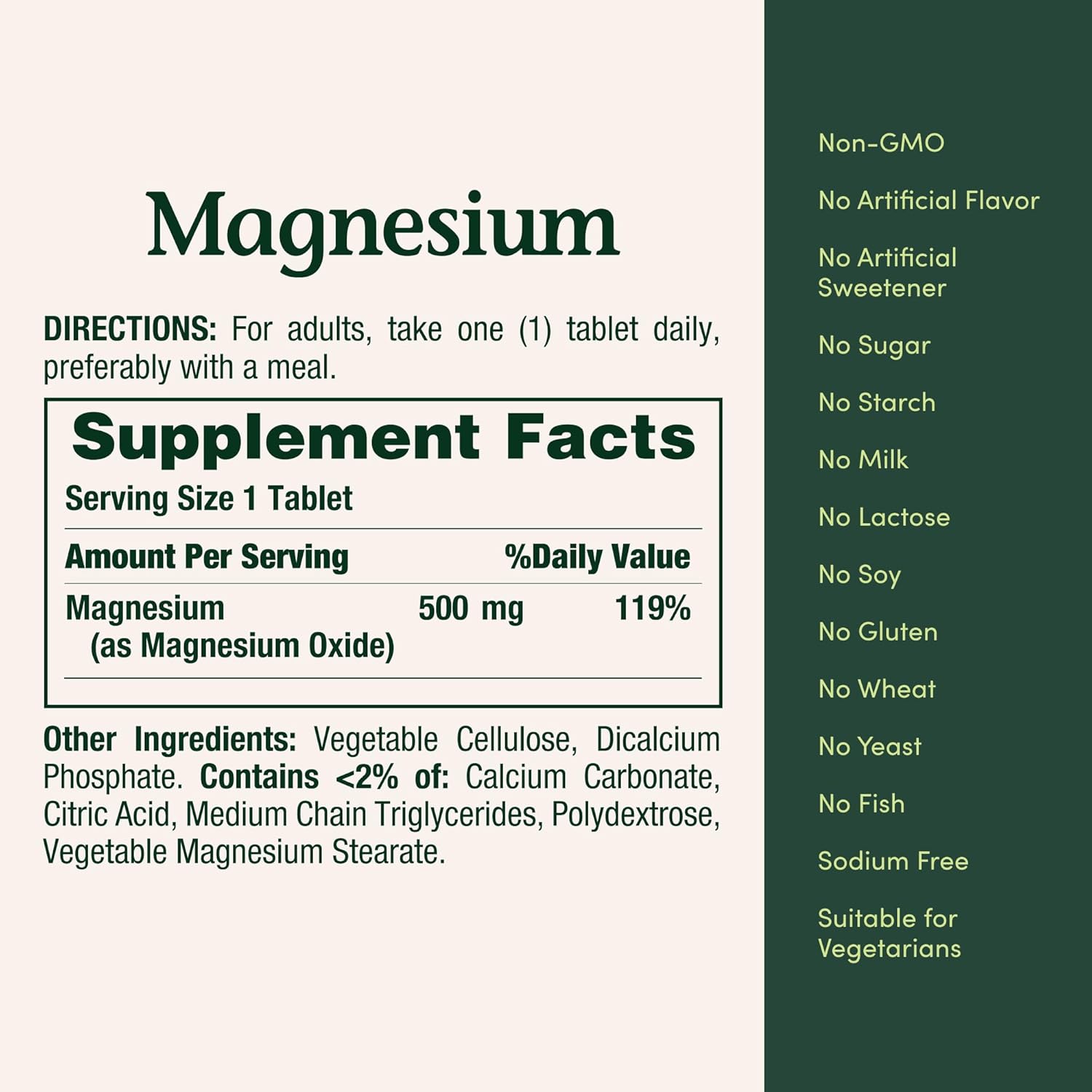 Nature's Bounty Magnesium Supplement