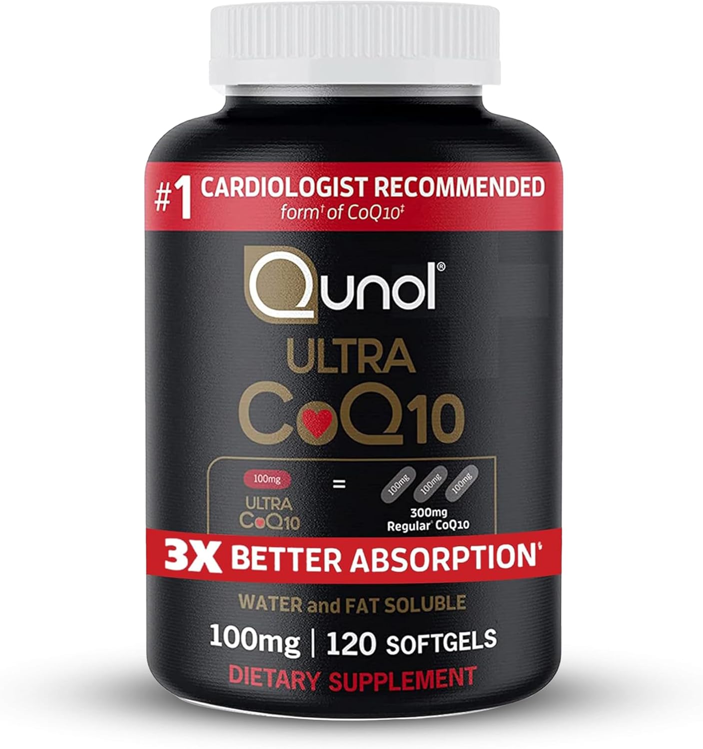 Qunol CoQ10 100mg Softgels 120 Count