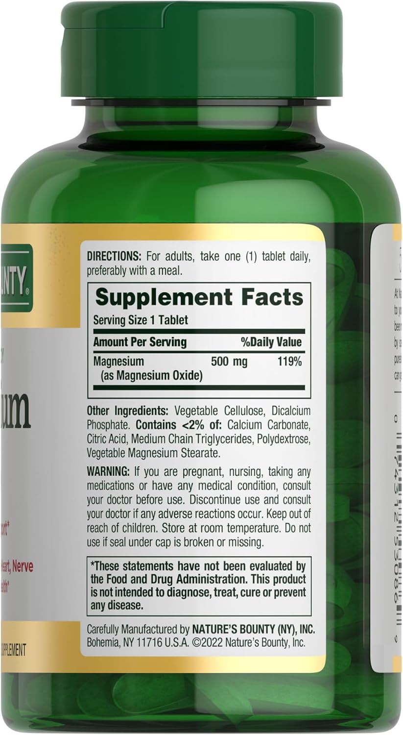 Nature's Bounty Magnesium Supplement