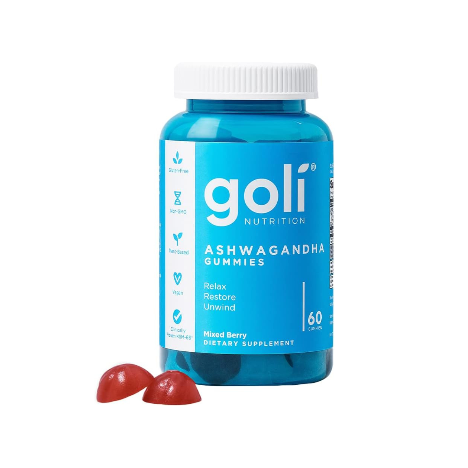 Goli Ashwagandha & Vitamin D Gummy - 60 Count