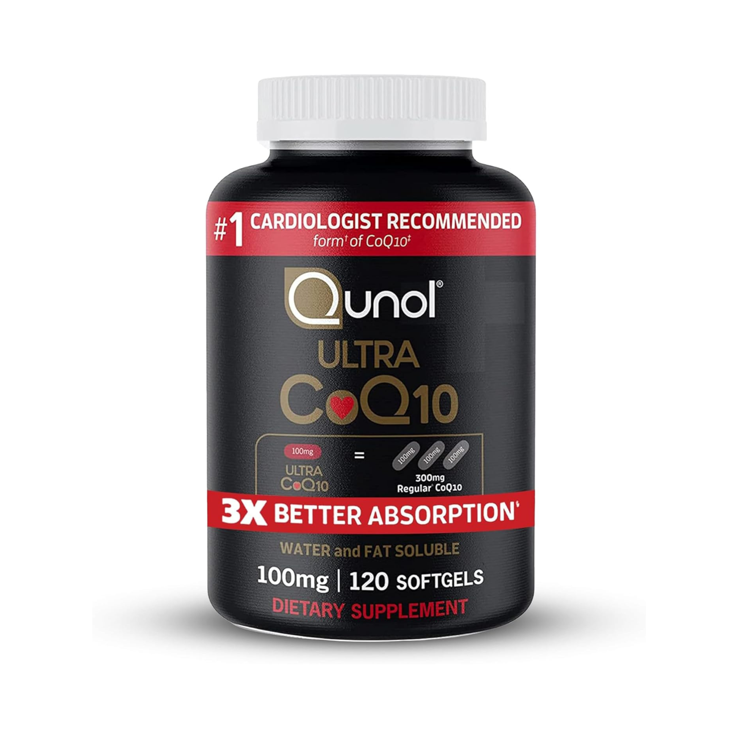 Qunol CoQ10 100mg Softgels 120 Count